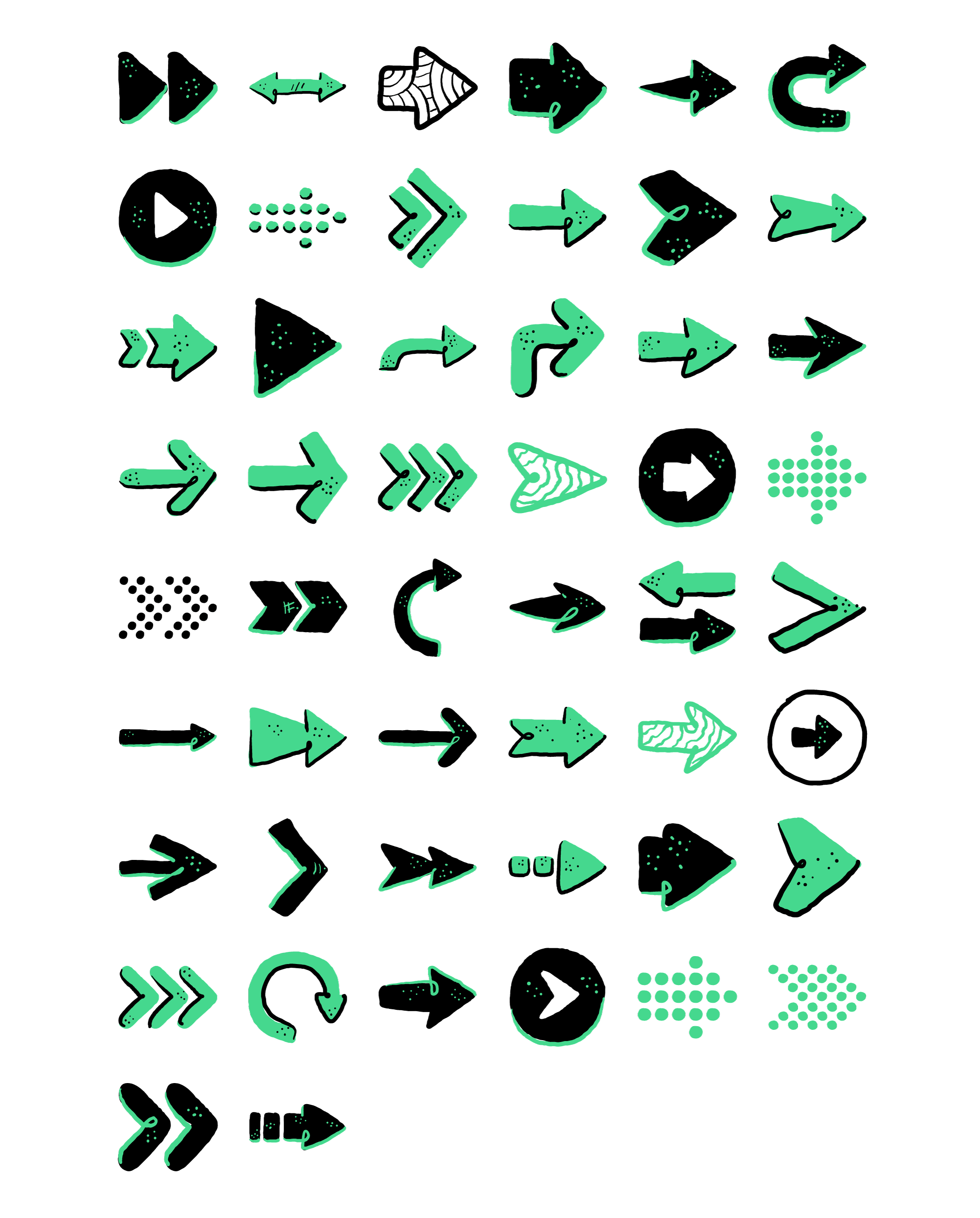 arrows hand drawn illustrations preview