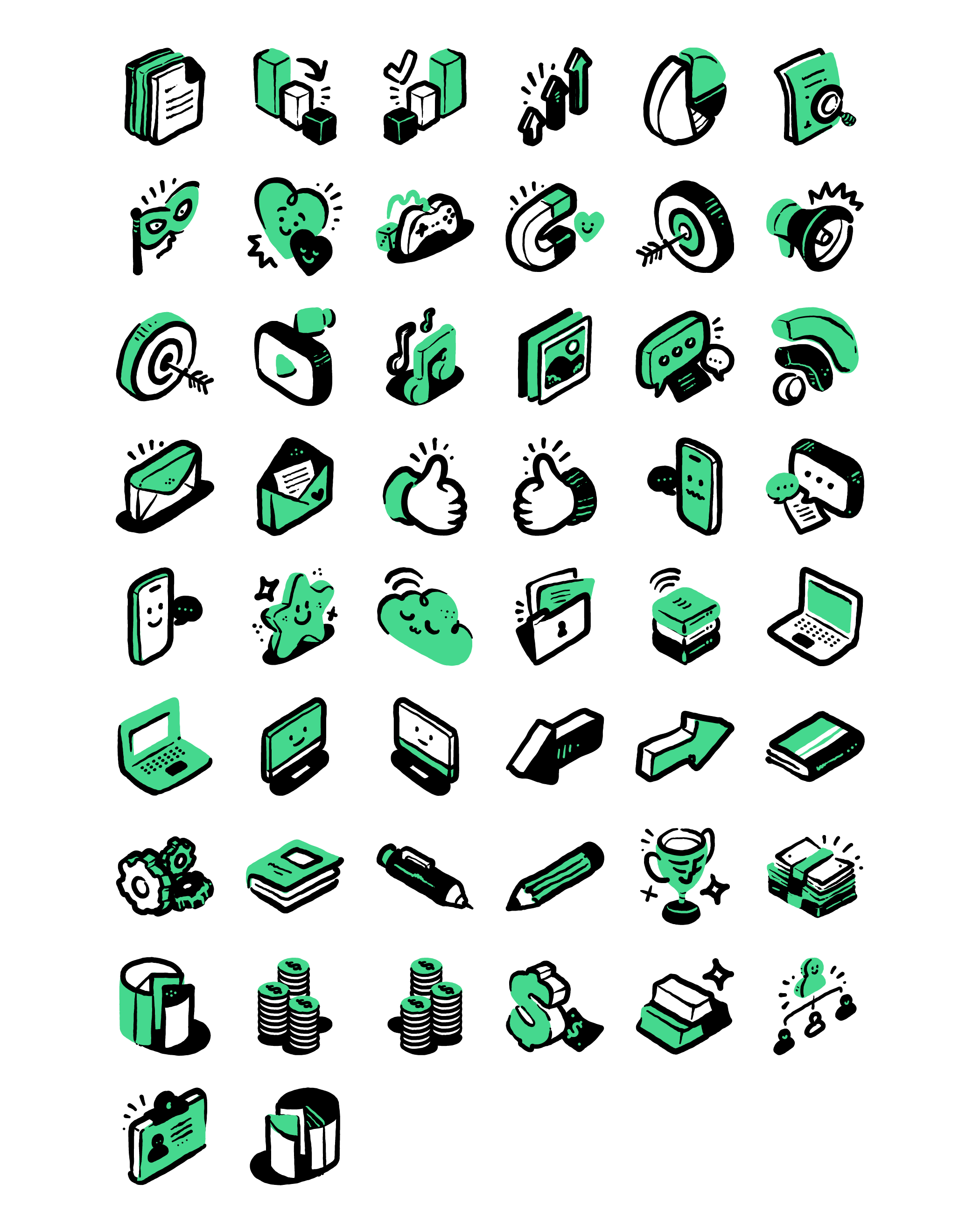 hand drawn icons preview