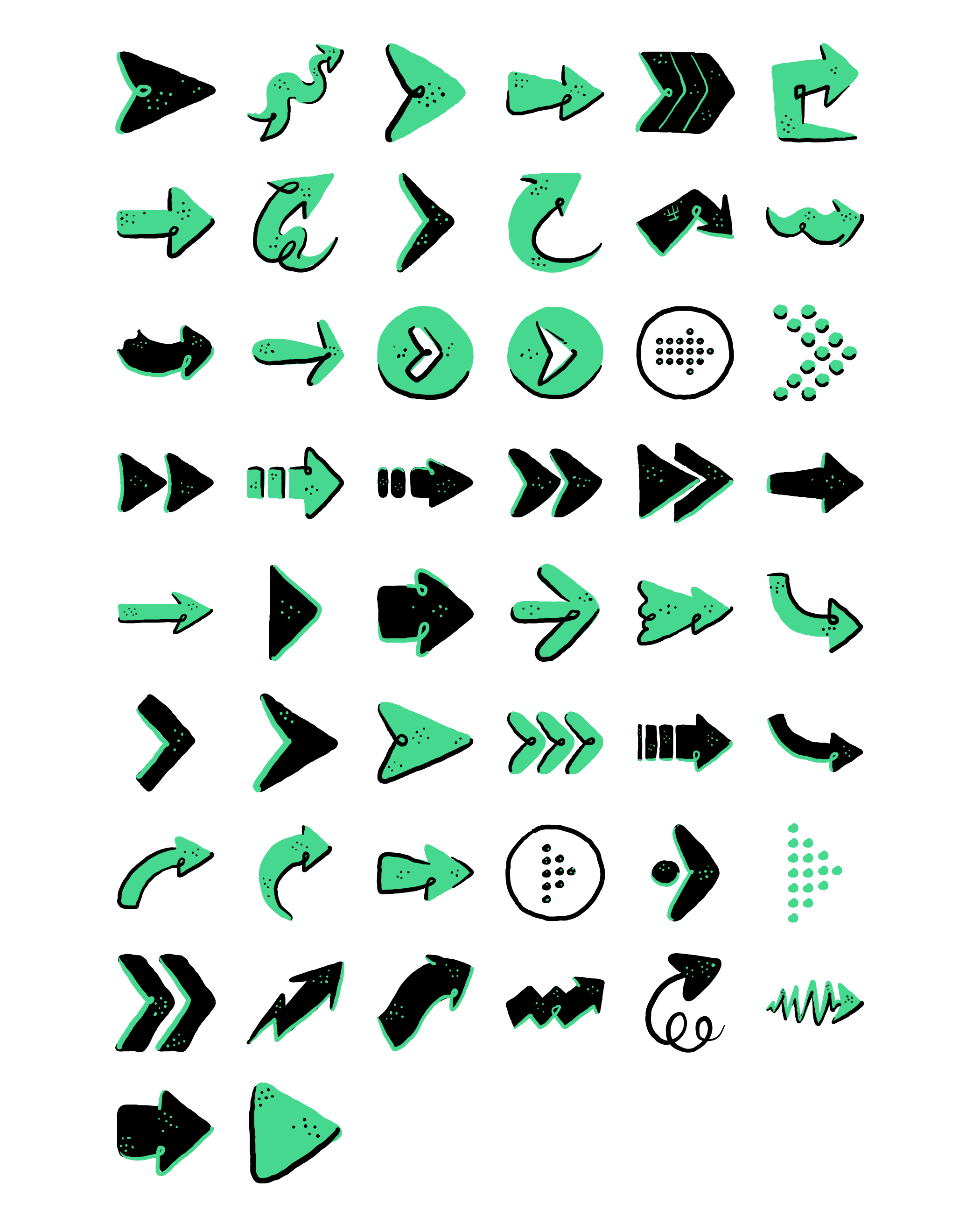 arrows pointers hand drawn illustrations preview